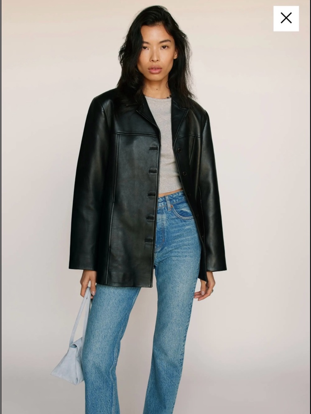 Reformation Veda Sutton Leather Jacket (NWT)